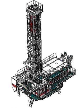 Станок СБШ-250Д, спроектированный в 3D.